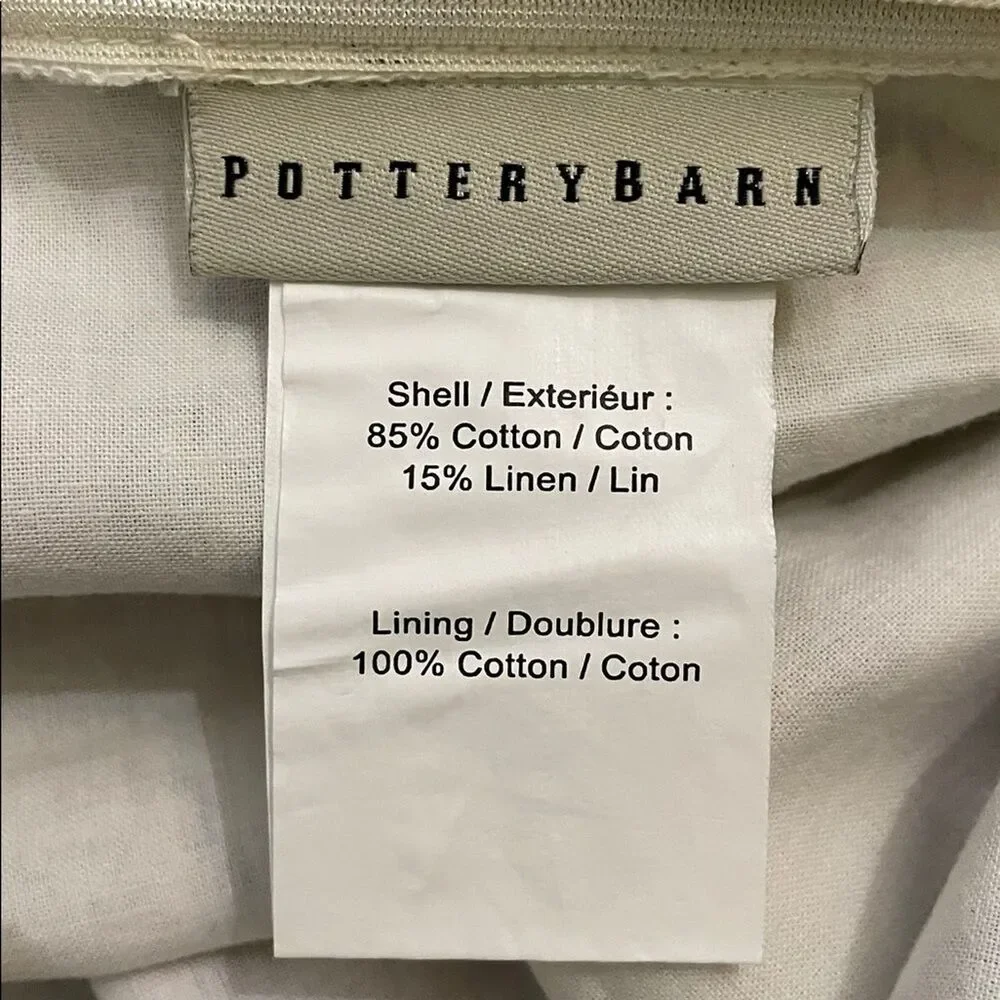 Pottery Barn Della Medallion Pillow Cover 24x24 Cotton Linen Blend Boho